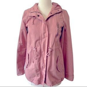Ambiance outwear pale rose color hooded jacket. New with tags. Sz L .Lightweigh